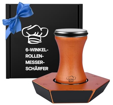Rollschleifer Messerschärfer von MMOBIEL – 6 Magnetische Schleifwinkeln (12°, 15°, 17°, 19°, 22°, 25°) - Küchenmesserschärfer für Scharfe Messer - Männergeschenke & Geschenke fur Frauen
