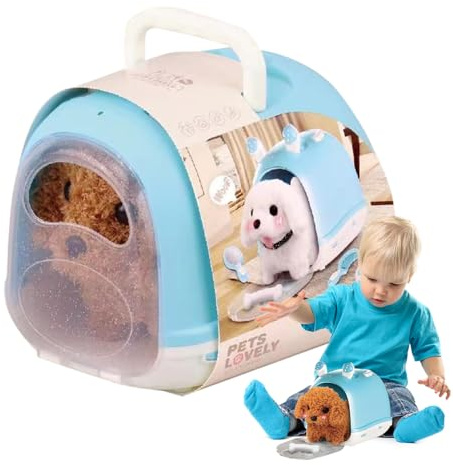 Cane giocattolo da passeggio,Giocattolo per cani da passeggio, Giocattoli multifunzionali per cani da compagnia per animali di peluche interattivi per bambini, Peluche interattivi creativi Peluche per