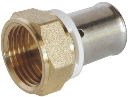SOMATHERM FOR YOU, Raccord à sertir écrou tournant 15/21 pour tube PER Ø12 - Installation rapide et fiable, acier inoxydable, compatible avec outils H, U, RF, pression max 10 bars