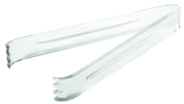 Party Essentials Plastic 6.5 Serving Tongs, 4-Count, Clear