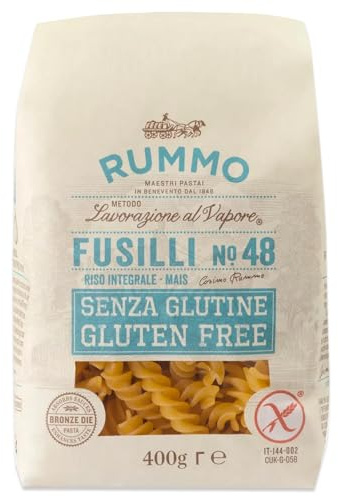 Rummo Gluten Free Fusilli Pasta No.48 - Exquisite Italian Artisan Pasta, Perfectly Twisted for Sauce Retention, 400 g (Pack of 1)