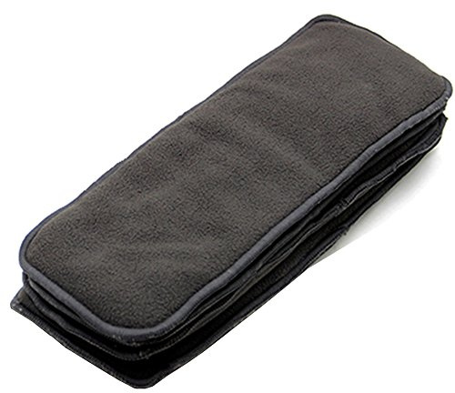 Insertos de microfibra de bambú para adultos, pañales de tela para el cuidado de la incontinencia, lavables, reutilizables, grandes absorbentes (4 piezas)