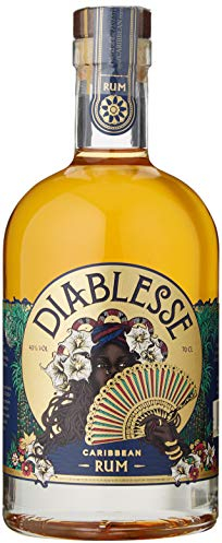 Diablesse Barrel Aged Caribbean Gold Rum - 8 years whisky Casks, 70cl (40% ABV) Jamaica, Barbados, Guyana, Award winning, Tropical fruit notes, Chocolate, Butterscotch, Oak, Female owned, no additives