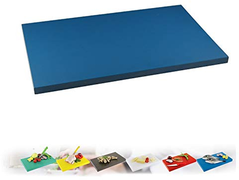 Schneidbrett, Gastro Schneidebrett Kunststoff Küchenbrett Schneidebretter, in (XL oder XXL) (Blau, (XXL) 60 x 40 x 2 cm)