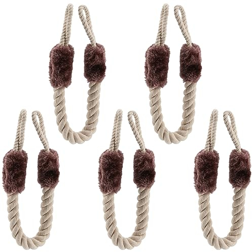 CHUEHKAK 5 Stück Türkordel Klemmschutz, Türseil Klinke, Türstopper Klinke, Türschnüre Klemmschutz 60cm für den Schutz von Fingern und Haustieren, Kein Zuknallen der Tür mehr, Weiß