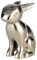 EGLO LIVING Osterdeko Hase Vohilava, Deko Figur Ostern Frühling, Frühlingsdeko Osterhase, Elegante Tischdeko, Osterfigur aus Aluminium in Silber, 15,5 cm