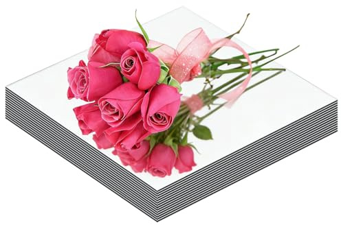 CEUQIESO spegel vägg 20 x 20 cm 12 st akryl spegel plattor för sovrum hem gym dörr, akryl rutor spegel splitter fri spegel klistermärken blad för gör-det-själv hantverk hem väggdekor