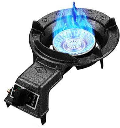 Estufa De Gas Estufa De Un Solo Quemador,Estufa De Gas De 4,5 KW Estufa De Encimera De Cocina,Rejilla For Ollas De Hierro Fundido Negro,Estufa De Gas Licuado For El Hogar,Ahorro De Energía Yahorro Gas