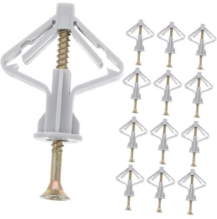 Cabilock Kit D'ancrages Pour Cloisons Sèches 50 Jeux De Vis Autoperceuses Robustes En Acier Pour Cloisons Creuses En Plaques De Plâtre Et Béton