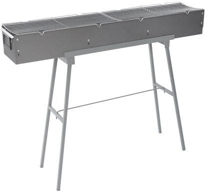 Barbacoa de carbón vegetal portátil barbacoa plegable camping barbacoa portátil barbacoa plegable 100 x 18 cm barbacoa de picnic barbacoa camping barbacoa para camping, picnics, jardines y fiestas en