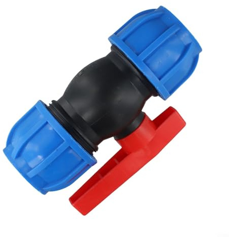 Válvula de control de junta de tubería de agua de polietileno de conexión rápida para el hogar, jardín, opciones de sistema de fontanería (50 mm)