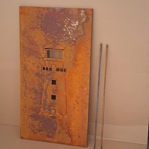 Edelrost Sichtschutzwand Gartendeko rost Stele 112 cm hoch 60 cm breit