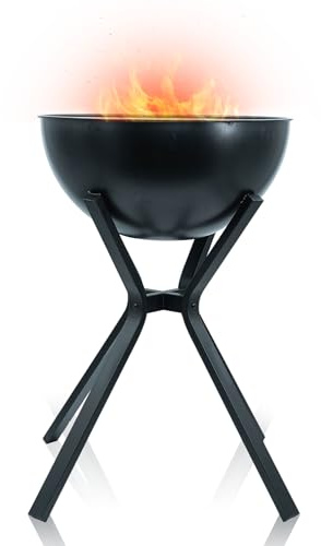 Edenoutdoor Feuerschale, Feuerstelle, Feuerring,Plancha, 2 in 1, BBQ-Funktion, Raucharme Feuerkorb, Holzofen, Deko Terrasse, Außenofen, Aufbewahrung, Firepit, Stahl, 85 × 58 × 58 cm, Excellence