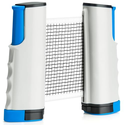 Filet Ping Pong pour Table, Ping Pong Net Extensible Jusqu'à 170 CM, Filet Ping Pong Extensible Agrafe, Filet de Tennis de Table Portable, pour les Repas, le Bureau et les Voyages en Plein Air