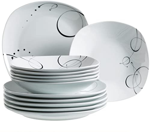 Domestic by Mäser, Serie Chanson, Tafelservice 12-teilig, für 6 Personen