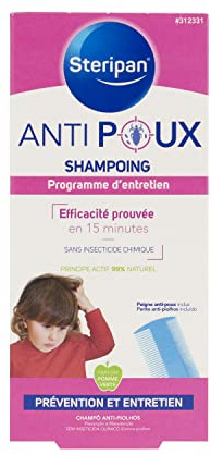 Steripan – Champú de tratamiento antipiojos, 125 ml + un peine antipiojos