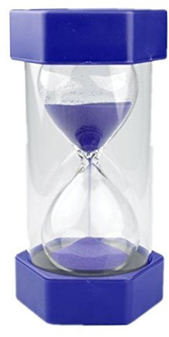 EQLEF 16cm Reloj de Arena de Seguridad, 10 Minutos, Reloj de Arena (10 Minutos Azul)