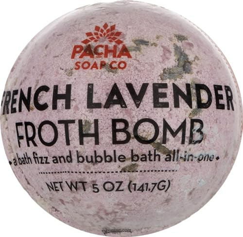 Pacha Soap French Lavender Round Froth Bomb, 5 Oz