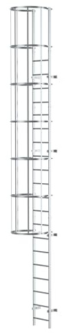 DRABEST Échelle de Secours en Acier - Échelles de Sauvetage Modulaires jusqu'à 150kg - Montage Rapide Échelle d'Évacuation en Intérieur et Extérieur - 6x0,56x1m, 77 kg - Lot de 4-6 M