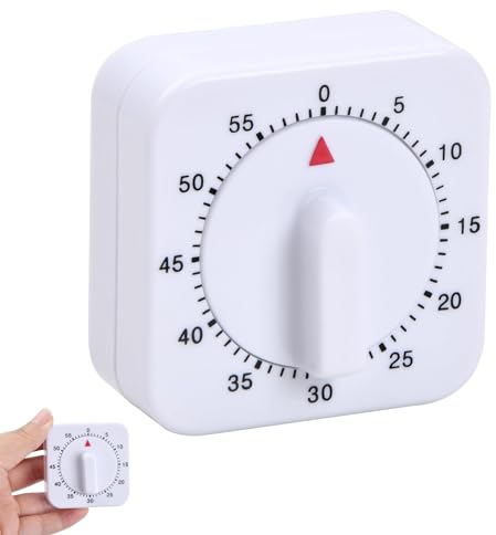 Kurzzeitmesser,Eieruhr Mechanisch, Mechanischer Küchentimer,60 Minuten Countdown Timer mit Lauter Alarm für Lernen, KüChe, Backen,Sport Büro, Praktischer Countdown Küchenwecker