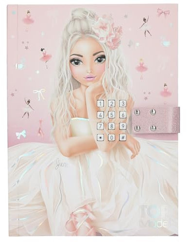 Depesche 13609 TOPModel Ballet - Tagebuch mit Zahlen-Code und Sound, Buch mit 80 linierten und bunt illustrierten Seiten