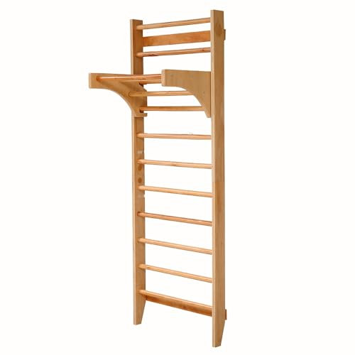 MONKEY GYM Espalier avec barre de traction - Mur d'escalade pour enfants et adultes - Bois