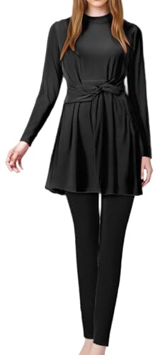 Kobilee Burkini Donna Mare, A Maniche Lunghe Costume da Bagno Islamico Modest Full Cover Sportivo Swimsuit Beachwear per L’Estate