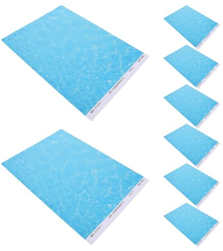 Hemobllo 20 Pegatinas Ondas de Agua para Maquetas Arquitectónicas Papel Efecto de Agua Realista Láminas Impermeables para Micropaisajes DIY Escenas Acuáticas Lagos y Ríos