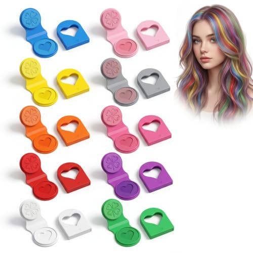 10 Colors Hair Chalk for Adults, Temporary Washable Hair Dye Powder Set, Non-Toxic Hair Colour Chalk Pens for Party Cosplay Halloween Christmas
