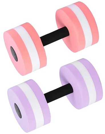 Healeved 2 Pezzi Manubri Acquatici in Eva Leggeri e Resistenti per Esercizi di Resistenza e Cardio in Piscina o Spa, Adatti a Uomini e Donne per Allenamento Acquagym Colore Casuale
