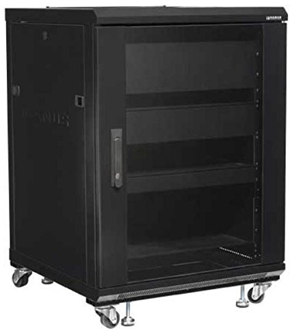 Sanus Systems CFR2115 Freestanding Rack 15U 226.8kg Black Shelving - Shelves (226.8kg, Freestanding Rack, 15U, Black, Steel, 599.4mm)