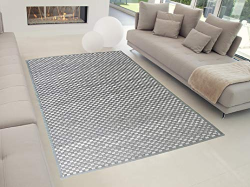 TEJIDOS EL MUNDO Alfombra Bambu Modern - Marron, 067x240 cm.