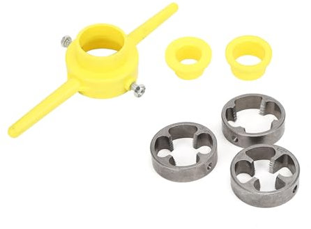 3Pcs NPT Die Set Kit di strumenti per filettatura in PVC (1/2 pollice, 3/4 pollici, 1 pollice) con filiera in plastica, filiera rotonda