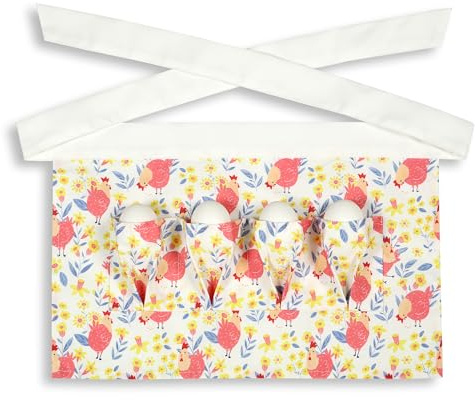 Chicken Egg Collecting Apron - Egg Gathering Aprons for Toddlers and Little Kids - Child Egg Apron Fresh Eggs with Sturdy Pocket for Chicken Coop - Holds 4 Eggs, Barnyard Design for Boys or Girls