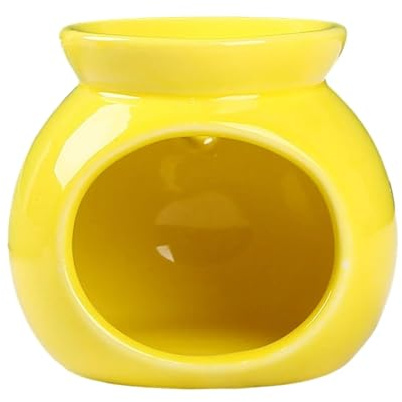 Gralara Aroma Oil Burner Essential Oil Burner Scented Wax Melt Burner Oil Warmer for Office, Yellow