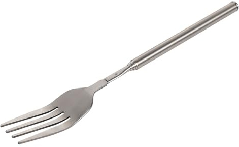 WGFOIP Fourchette Telescopique, Fourchette à Dîner en Acier Inoxydable Fourchette Longue Réglable pour BBQ, Dessert, Dîner(22~64cm)