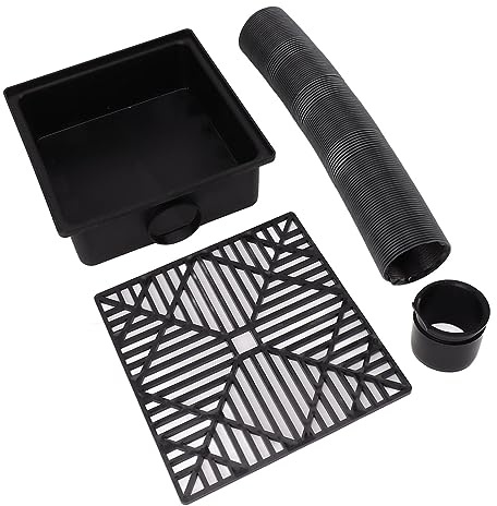 EIMSOAH Extensiones de Bajante de Canalón, Kit de Drenaje Francés Mejorado de 8,5 X 8,5 Pulgadas, sin Excavación Profunda, Extensión de Tubería Flexible a 5,1 Pies, Protege la Base de la