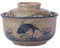 Ensemble de bols à soupe en céramique 800 ml, grands bols japonais, vaisselle traditionnelle asiatique, pour Udon, pâtes, pho, soba, céréales et salade (Osier) (poisson)