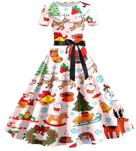 WVONIF Robes de Noël pour Femmes Robe de Soiree Rose Pale Legging Jupe Femme Jupon Noir Dentelle Prom Dress Long Sleeves Tutu Danse Classique Ballet Vetement Fille 7 Ans Ensemble Jupe