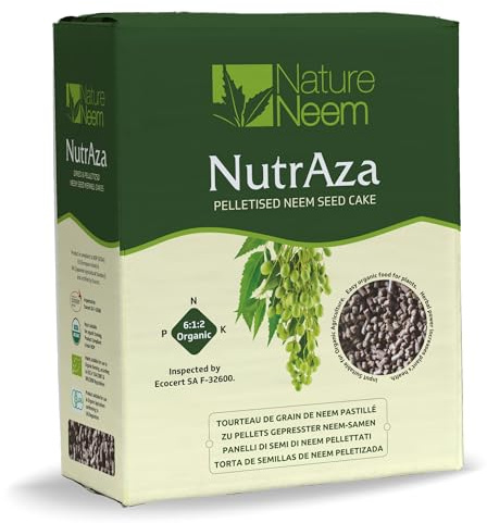 NutrAza, fertilizzante universale, granuli di neem, certificato biologico ECOCERT (2 KG)