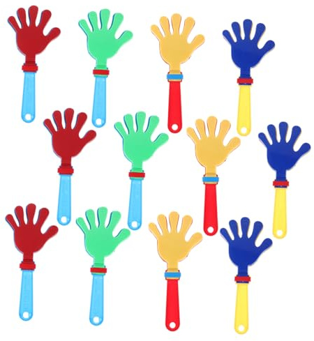MUSISALY Claque-Mains en Plastique 12 Pièces pour Garçon et Filles, Jouet Léger et Sûr, pour Fêtes et Présents, Favorise Le Développement Cérébral Couleur Aléatoire