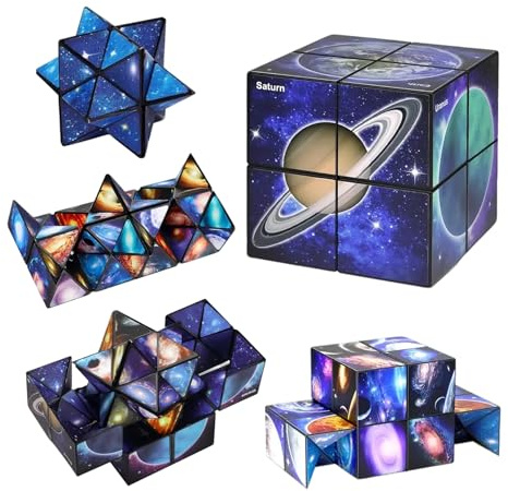 Juguete para Niños 6-10 Años Espacio Astral Cubo Mágico Infinito Cubo Mágico Educativo Antiestrés Juguete de Relajación Juego Educativo