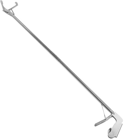 MUELODSIC Stainless Steel Snake Catcher Tongs with Curved Jaw Lockable Snake Grabber Clip for Garden Agriculture and Outdoor Animal Handling