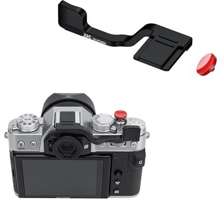 JJC Impugnatura in metallo per fotocamera Fujifilm X-T30III X-T30II X-T30 X-T20 X-T10, supporto per pollice Hot Shoe per fotocamere con una sola mano