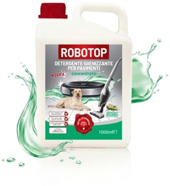 ROBOTOP novità - 1100 ML X 1 PZ - detergente robot lavapavimenti - superprofumato- igienizzante (EUCALIPTO) - MISURINO IN OMAGGIO - 100 ML IN OMAGGIO