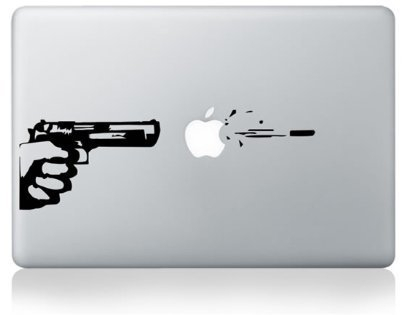 Macbook 13 inch decal sticker Gun art for Apple Laptop