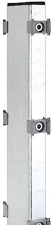Alberts 646073 Zaunpfosten für Gabionen Step² | verschiedene Längen und Höhen | zum Einbetonieren | feuerverzinkt | Pfostenstärke 12 x 4 cm | Länge 2,4 m