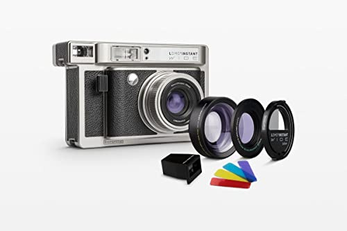 Lomography Lomo'Instant Wide Kamera & Objektive Monte Carlo Leder schwarz