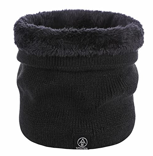 TAGVO Bufanda Invierno para Hombre Mujer Lana Snood Calentar de Punto Bufanda Tubular Cuello - Esqui Moto Ciclismo Snowboard Running