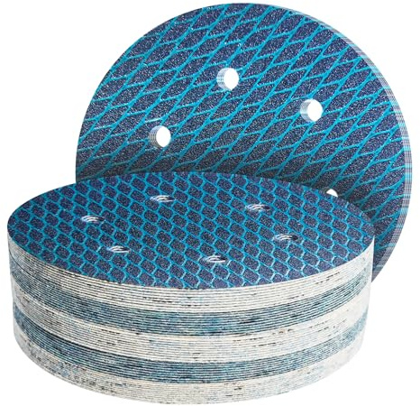 GZKTY 50 pezzi Dischi Abrasivi eccentrici 150mm Grana da 60/80/120/180/320 Per Levigatrice Rotoorbitale Professionale